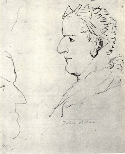 Visionary Heads of Friar Roger Bacon and Poet Gray by William Blake